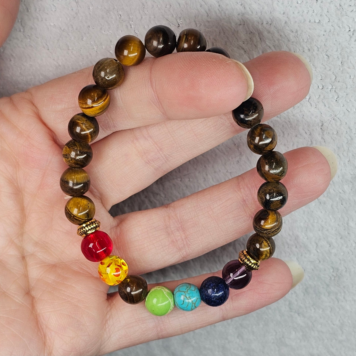Tigers Eye Chakra Bracelet - 8mm