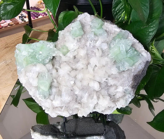 Green Apophyllite on Stilbite Cluster