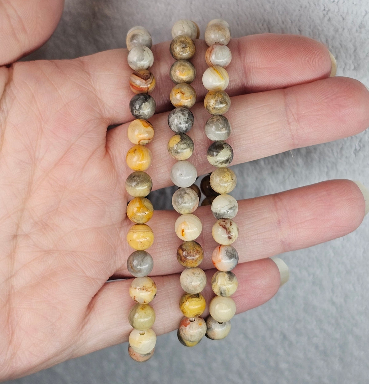Crazy Lace Agate Bracelet - 6mm