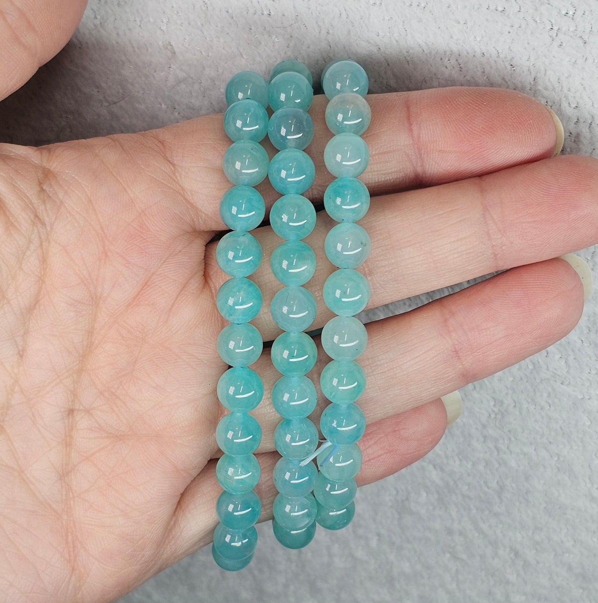 Aqua Quartz Bracelet – 8mm