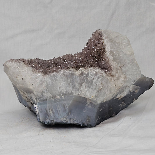 Amethyst Druzy on Banded Agate Matrix Specimen – Brazil