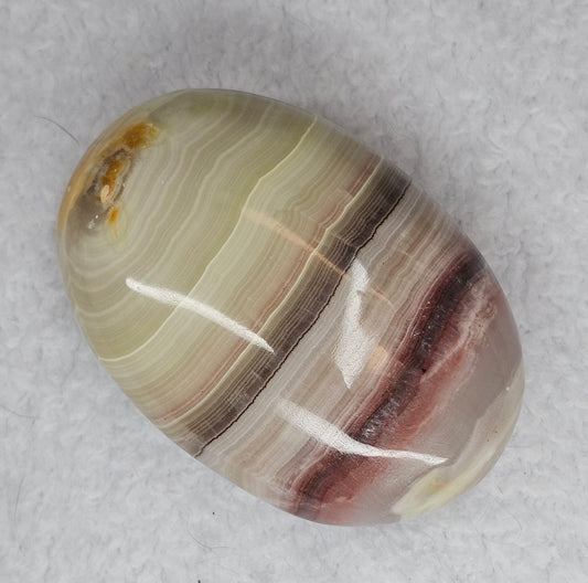 Pink Banded Calcite Palm Stones