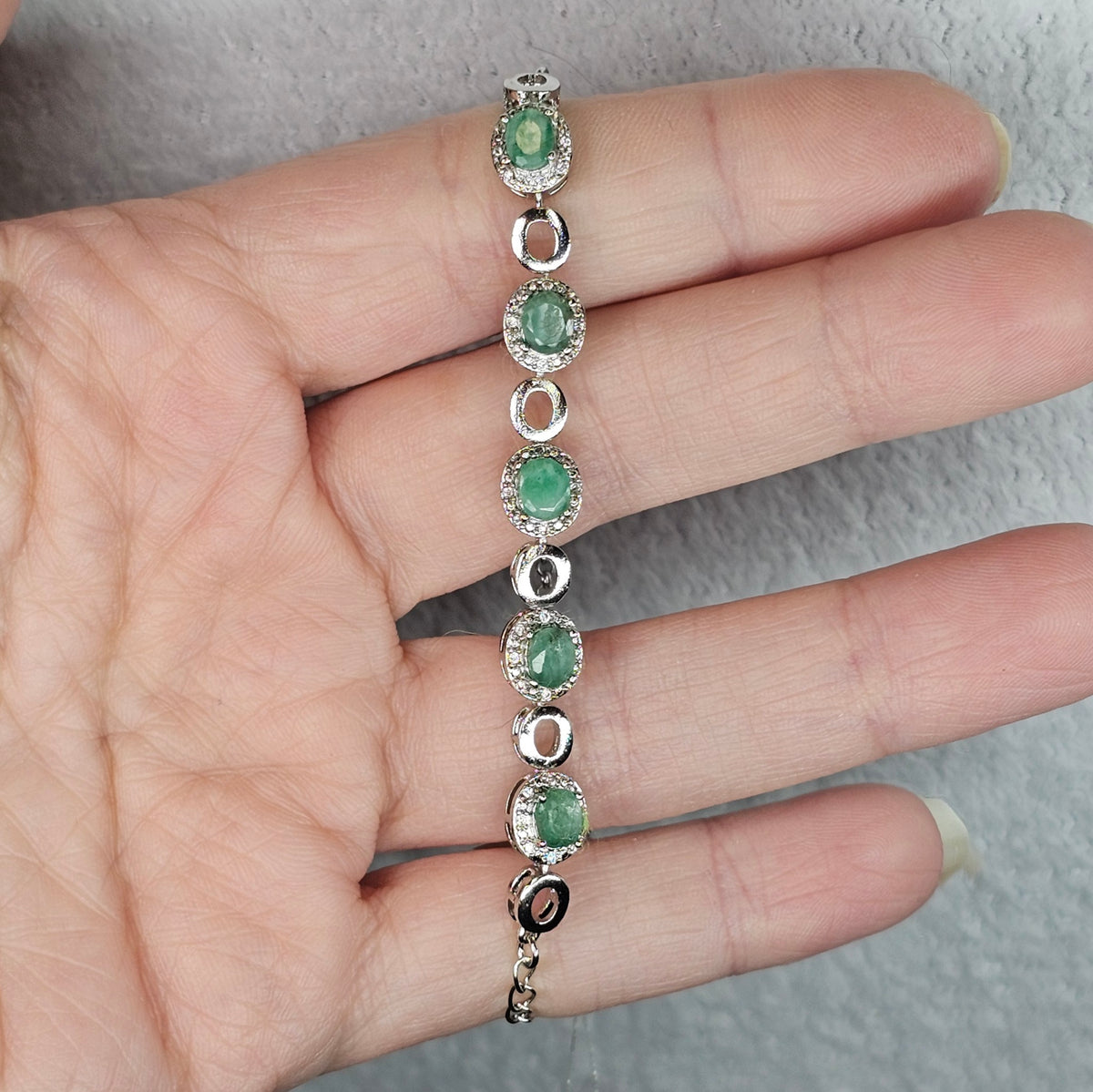 Sterling Emerald Bracelet
