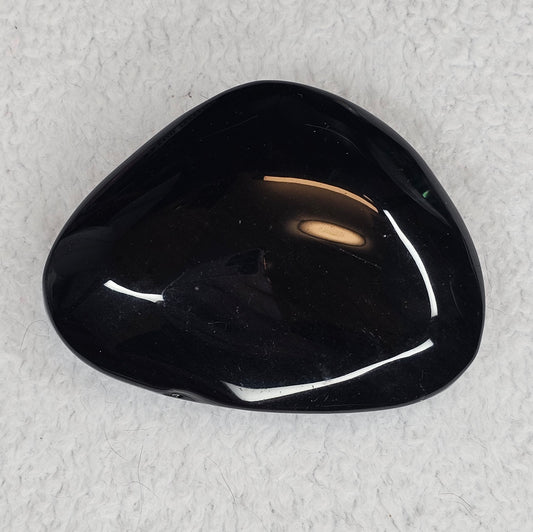 Black Obsidian Palm Stone