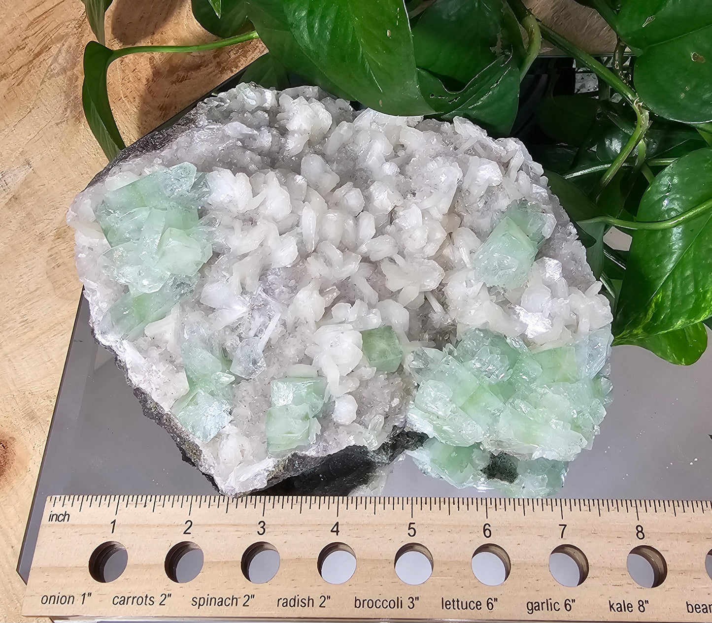 Green Apophyllite on Stilbite Cluster