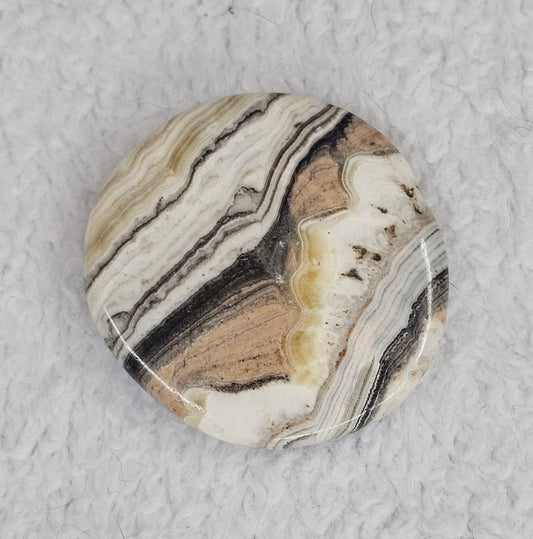 Zebra Calcite Palm Stone
