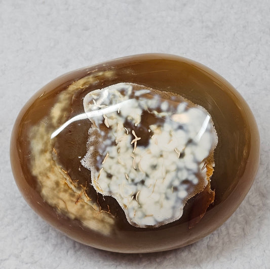 Unheated Carnelian Palm Stone