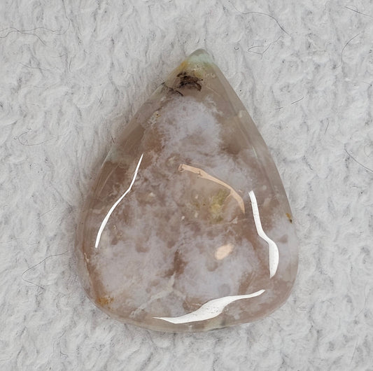 Flower Agate Drilled Pendant