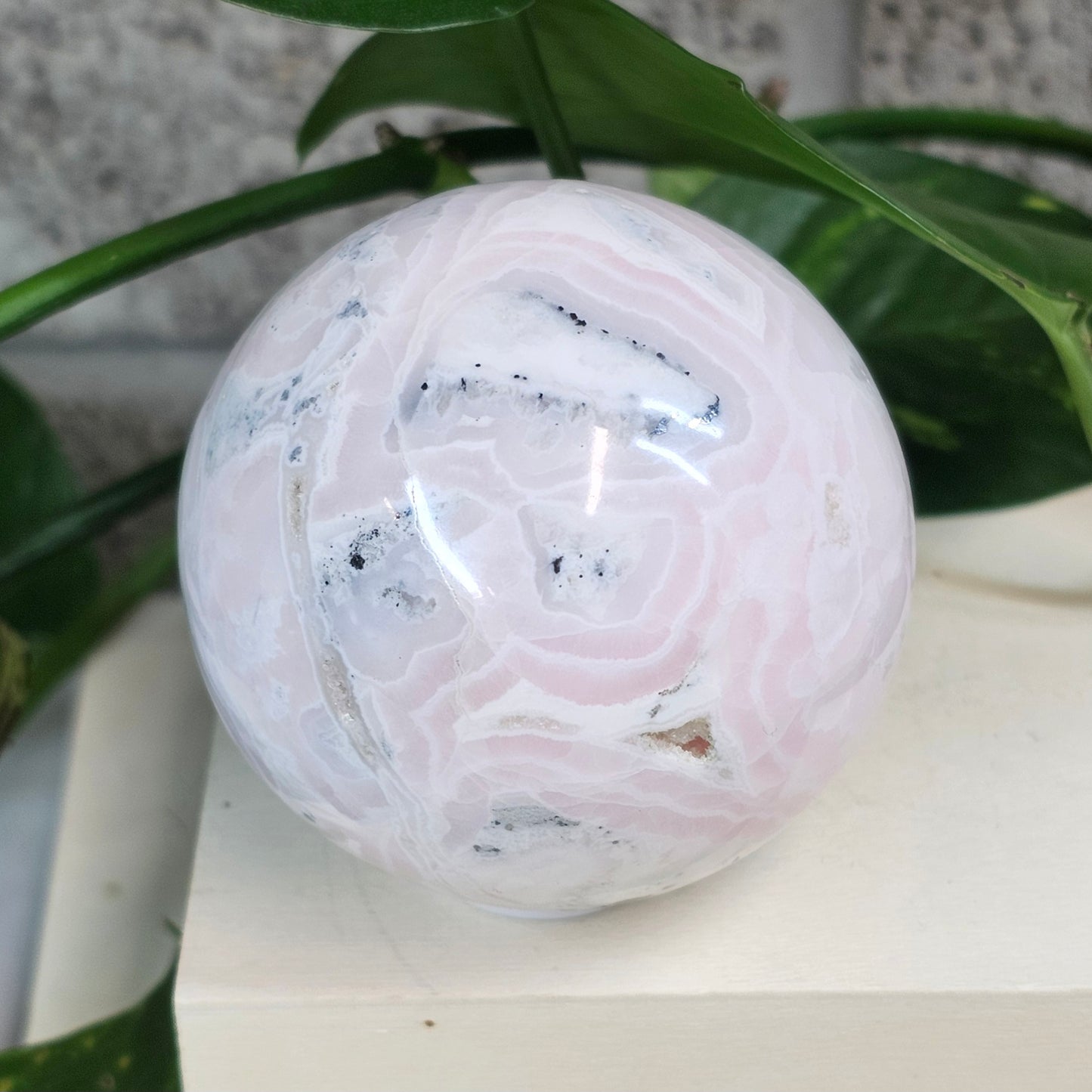 Super UV Pink Mangano Calcite Sphere (Peru)