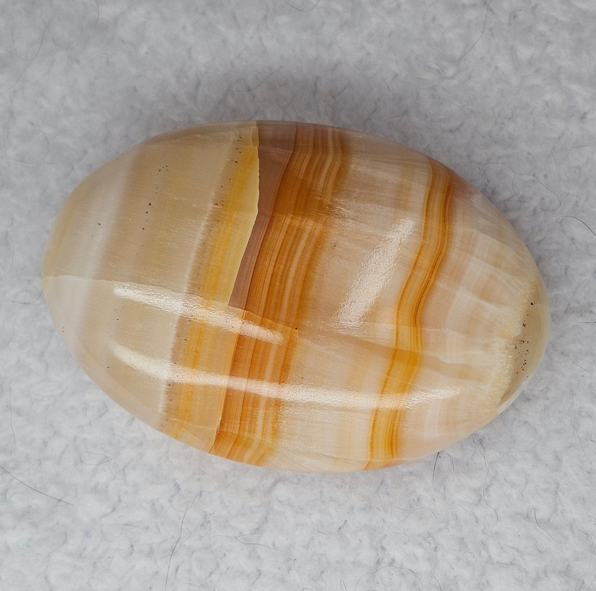 Orange Banded Calcite Palm Stones