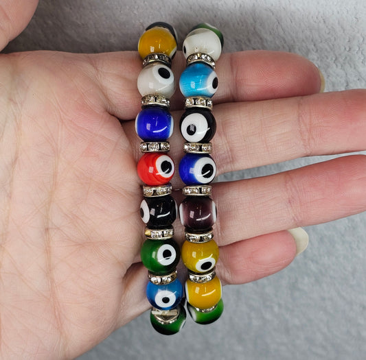 Evil Eye Chakra Bracelet - 10mm