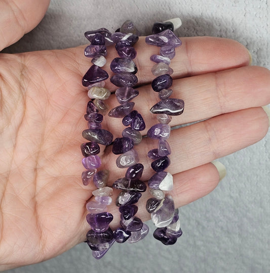 Amethyst Chip Bracelet