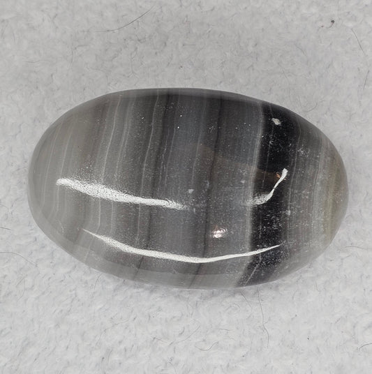 Black Banded Calcite Palm Stones