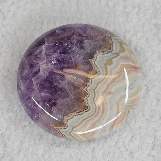 Mexican Agate with Amethyst Palm Stone