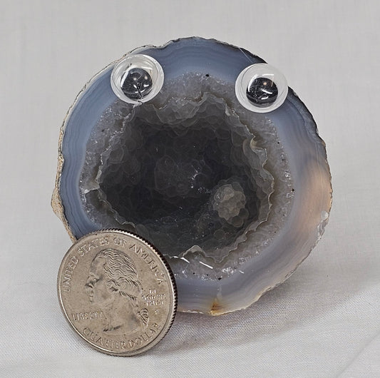 Agate Geode Specimen – Brazil (with Googly Eyes)
