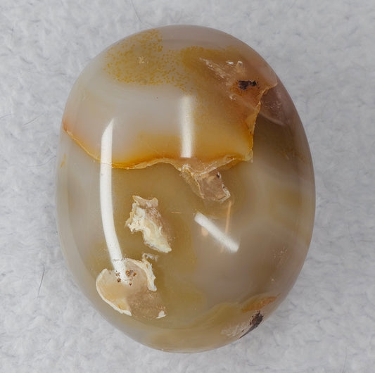 Flower Agate Palm Stones
