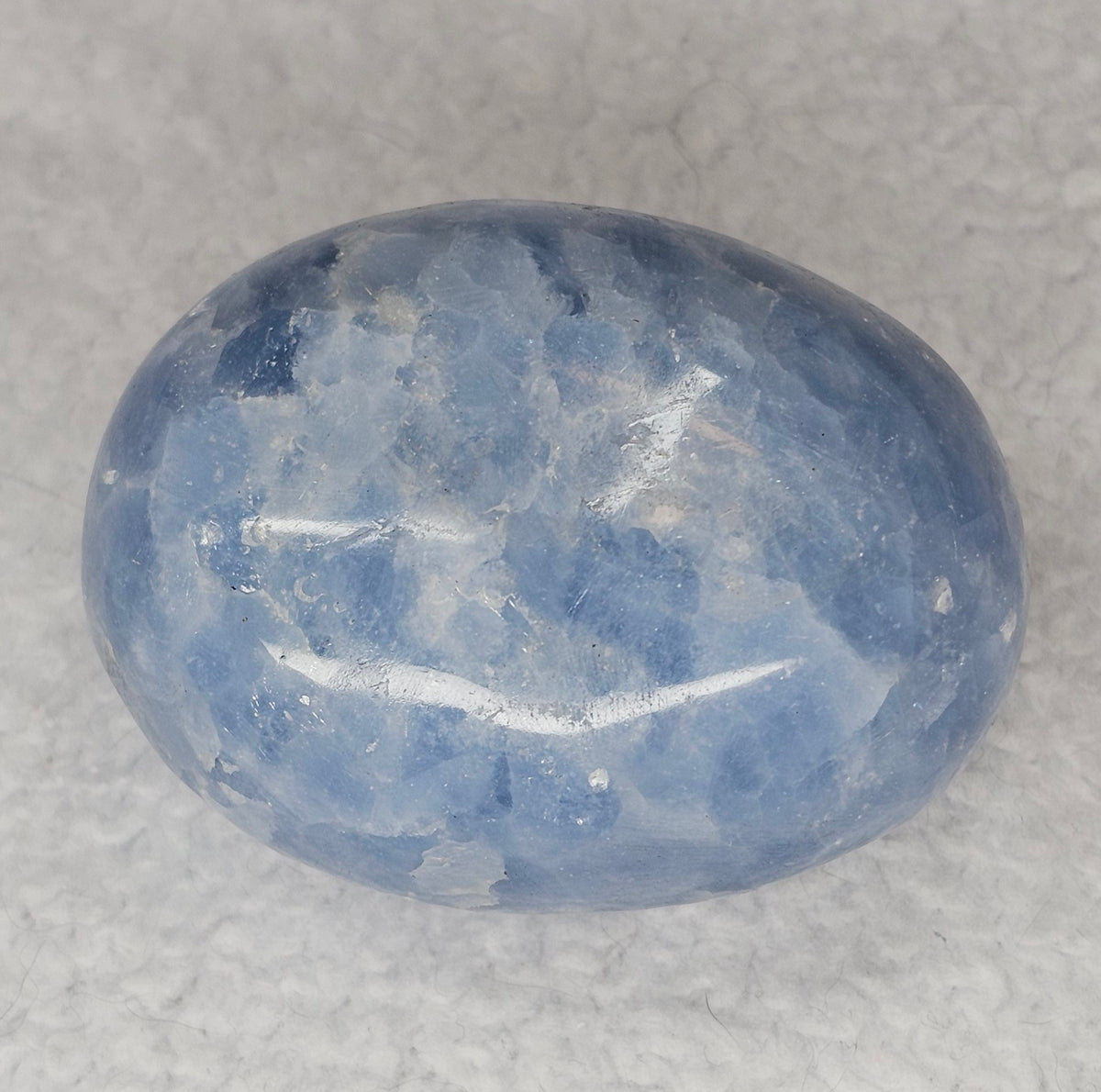 Blue Calcite Palm Stone