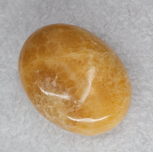 Mango Calcite Palm Stones B1127