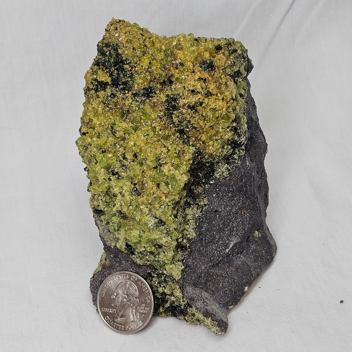 Peridot in Basalt Matrix Specimen – San Carlos, Arizona