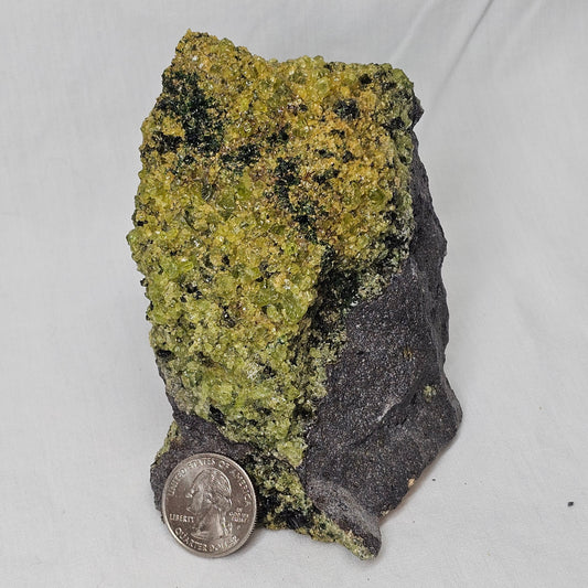 Peridot in Basalt Matrix Specimen – San Carlos, Arizona