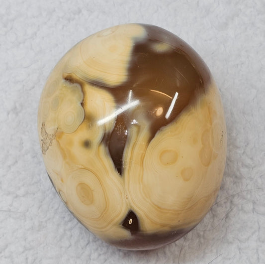 Unheated Carnelian Palm Stone B189