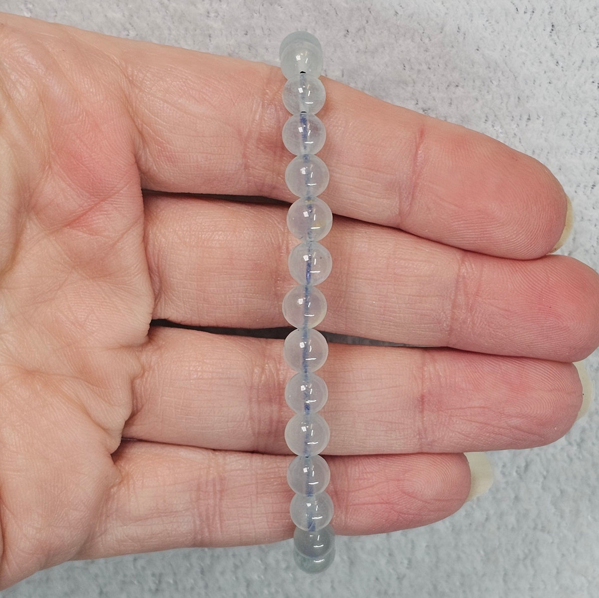 Blue Chalcedony Bracelet - 6mm bead